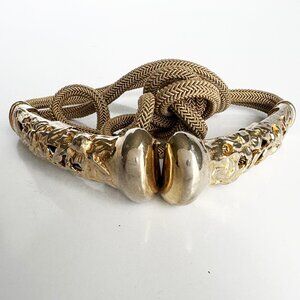 Morris Moskowitz Belt Floral Art Nouveau Metal Buckle Rare Retro Vintage